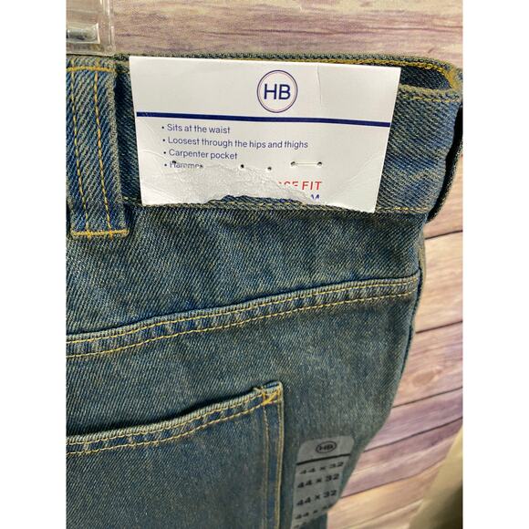 New Harbor Bay Blue Carpenter Jeans Mens Size 44 x 32 Rugged Loose fit Leg NWT - Picture 8 of 10